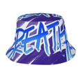 thumbnail image 1 of ZICANCN Bucket Hat -Letters English Unisex Print Double-Side-Wear Bucket Hat for Fishing Beach Outdoor, 1 of 5