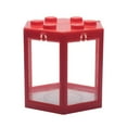 thumbnail image 2 of Pequeño de peces Betta, mini pecera de acuario apilable de decoración de pecera forma forma forma , caja de alimentación de hormigas Min Cuadrado rojo, 2 of 8