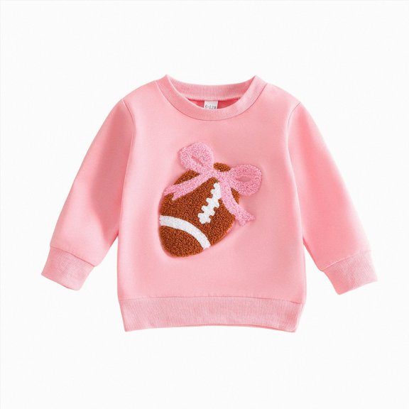 JUMEYU Girl Sweatshirt Toddler Girls Crewneck Sweatshirts Kids Long Sleeve Shirts Tops Fall Pullover Clothes for Girls 6 12 Months (Red,6-12 Months)