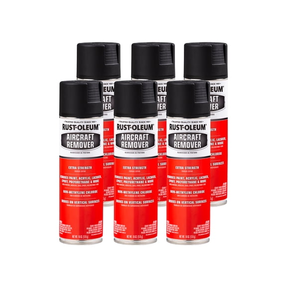 6 Pack, Rust-Oleum Automotive Aircraft Remover Spray Paint-352969, 18 oz