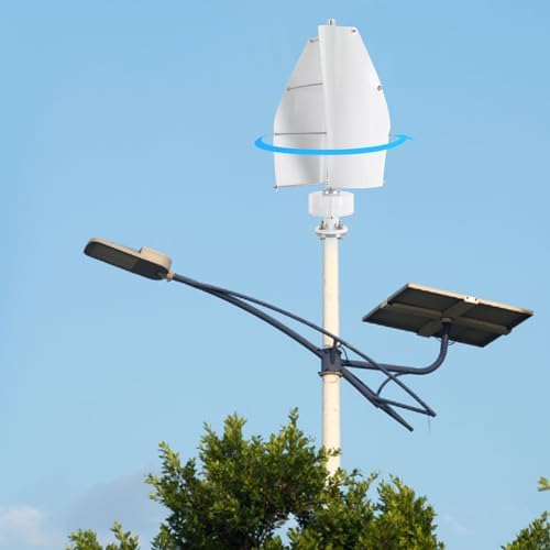 Wind Turbine, 12V 500W Vertical Axis Wind Turbine Generator with Electromagnetism Controller, 2 Aluminum Alloy Blades Wind Turbine Power Generation, Permanent Magnet Generator for Mobile House Cabin