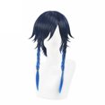 thumbnail image 1 of Peluca sintética trenzada azul de 55 cm, corta, para cosplay, 1 of 3