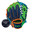 Navy/Lime/Orange, variant on Franklin Sports Meshtek Kids' 9.5" Tee-Ball Glove and Mitt with Ball Right Hand Throw
