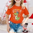 thumbnail image 2 of FYEGRE Girls Graduation Graphic T-Shirt for Kids, Children Academic Ceremony Short Sleeve Tee, Casual Wear for Graduation Party, School Anniversary Orange 10-11 Years, 2 of 4