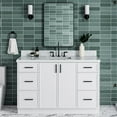 thumbnail image 3 of Ariel K55CWRVOWHT Kelly 54" Free Standing Single Basin Vanity Set - White, 3 of 7