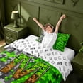 thumbnail image 3 of meiyoeat Classic Pixel Twin Duvet Cover For Boys,Monogram Letter M Twin Bedding,Reversible,2pcs,1 Duvet Cover and 1 Pillowcase, 3 of 6