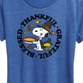 thumbnail image 3 of Peanuts - Thankful Grateful Blessed - Women's Short Sleeve Graphic T-Shirt, 3 of 6