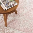 thumbnail image 5 of Hauteloom Caspian Living Room, Bedroom Area Rug - Floral Medallion Distressed - Traditional Oriental Transitional - Pink, Cream, Ivory - 8'10" x 12', 5 of 9