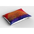 thumbnail image 2 of Ethnic Pillow Sham Sacred Bodhi Tree of Life Themed Eastern Spiritual Growth Ethnic Artwork Print, Decorative Standard Size Printed Pillowcase, 26 X 20 Inches, Scarlet Blue, by Ambesonne, 2 of 2