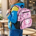 thumbnail image 3 of Jeiento Cute Axolotl Toddler Preschool Bookbag 13.5", Large Compartment Kids Backpack with Mesh Sides, Cherry Blossom Multi-Pocket Design for Girls Daycare, 3 of 7
