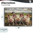 thumbnail image 4 of Stupell Industries Rustic Lodge Classic Barnyard Pigs in Countryside Black Framed Giclee Art, 18 x 12, by Petals Prints Design, 4 of 8