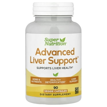 Super Nutrition Advanced Liver Support with Milk Thistle Extract, L-Glutathione, Alpha Lipoic Acid, and Grape Seed Extract, 90 Veggie Capsules