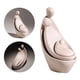 thumbnail image 5 of Escultura de resina abstracta con temática de la familia humana. Figuras coleccionables para el hogar. Beige_D, 5 of 9