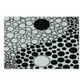 thumbnail image 1 of Ying Yang Cutting Board, Abstract Yin Yang Design with Large Retro Dots Counter Forces of Globe, Decorative Tempered Glass Cutting and Serving Board, Small Size, Black White, by Ambesonne, 1 of 1