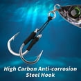 thumbnail image 5 of Fishing Jigs Saltwater Glow Lures Double Assist Hook for 3D Colors Jigging Lures Glow Offshore Speed Metal Jig Micro Butterfly Spoons with Assist Hooks for Tuna Yellowtail Kingfish, 5 of 7