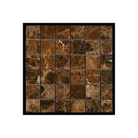 emperdaor 2x2 polished mosaic tiles on 12x12 sheet for backsplash, shower walls, bathroom