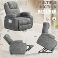 thumbnail image 7 of Lacoo power lift electric Massage recliner chair Oversized Single Sofa with Cup Holder for elderly,Gary, 7 of 7