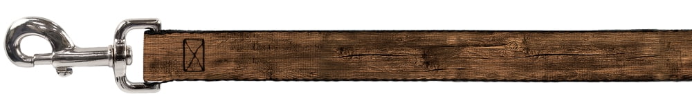 Buckle-Down Pet Leash, Dog Leash, Wood Grain Horizontal Brown, 6 Feet Long 1.0 Inch Wide