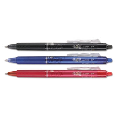 Frixion Clicker Erasable Gel Pen, Retractable, Fine 0.7 Mm, Three Assorted Business Ink And Barrel Colors, 3/pack