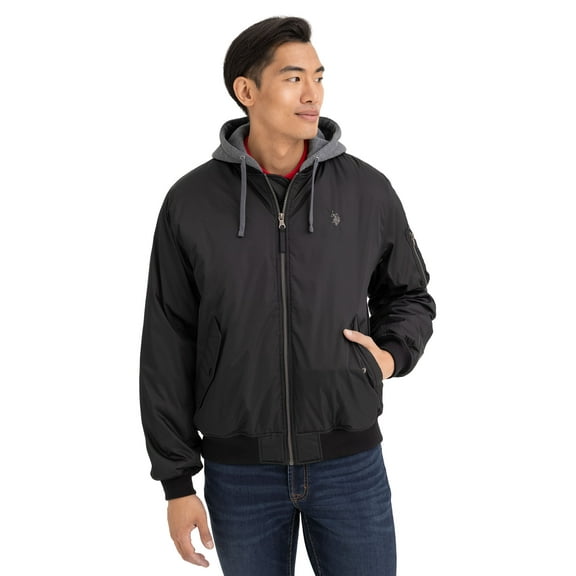 U.S. Polo Assn. Men's Bomber Jacket with Hood
