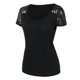 thumbnail image 5 of Las mujeres Casual Solid T-shirt Lace Up Trim cuello redondo de manga corta de verano de gran tamaño Abanopi Negro XXXL, 5 of 7