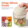 thumbnail image 2 of Nutricook Choppi Picadora de verduras eléctrica inalámbrica y mini procesador de alimentos para cortar en cubitos, triturar, picar y hacer puré, portátil y recargable, 2 tazas, 500 ml, batería de 4000, 2 of 5