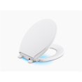 thumbnail image 1 of Kohler K-78059-0 Rutledge Nightlight Quiet-Close Round-Front Toilet Seat - White, 1 of 1