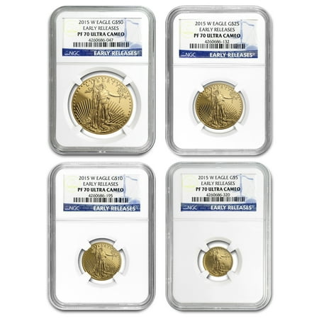2015-W 4-Coin Proof Gold American Eagle Set PF-70 NGC (ER)