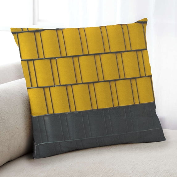 Ahgly Company Color Focus Yellow Indoor Throw Pillow, 18 inch by 18 inch