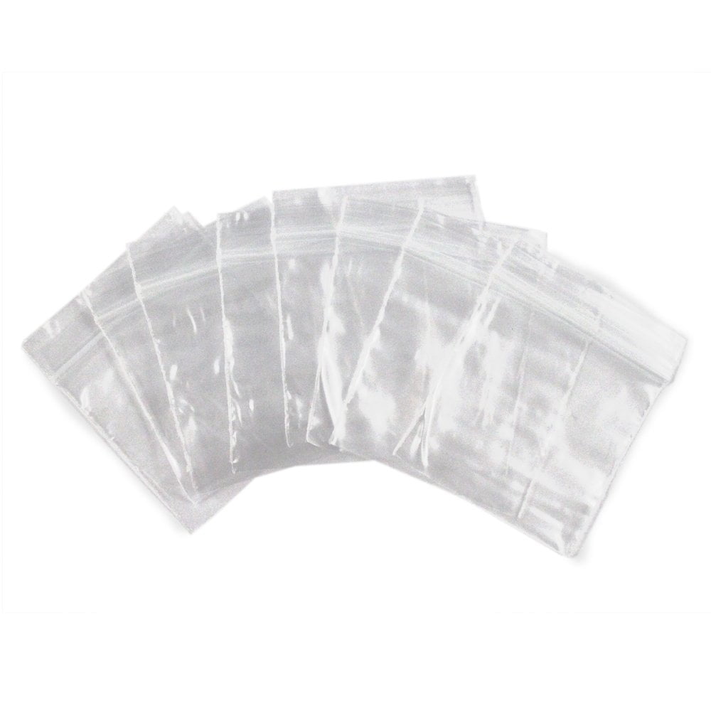 SA-B23-100 Pack of 2 Inch x 3 Inch Clear Reclosable Poly Bags Seismic Audio 2 MIL zip lock style 2x3 bag 
