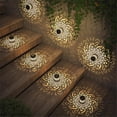 thumbnail image 5 of Luces Solares para Vallas, de Metal, con Diseño de Mandala, para Exteriores, para Pared, Terraza, Escalones, Jardín, Patio, Decoración de Jardín., 5 of 5