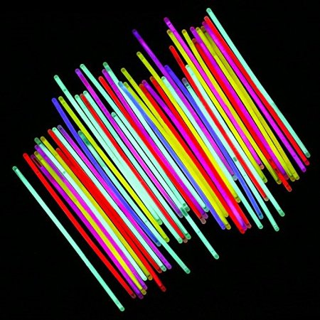 Light Up Christmas Necklaces Discount neon light up glow sticks bright glo lite stix 8'' bracelet necklace favors 100 pcs pack ()