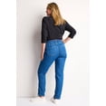thumbnail image 4 of Woman Within Plus Size Tall Perfect Back-Elastic Gap-Free Straight-Leg Cotton Jeans, 4 of 6