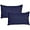 Navy Blue, variant on Pillow Decor Sunbrella Indoor Outdoor Throw Pillows 12"x20" Rectangular (2-Pack) (Aruba Turquoise)