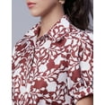 thumbnail image 3 of Moomaya Printed Button Down Shirt Dress For Women, Short Sleeve Midi Shirt Dress, 3 of 9