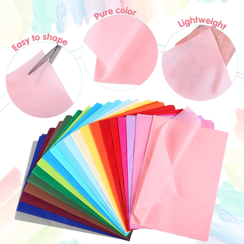 Naler Tissue Paper Bulk, 20" x 27" 60 Sheets 20 Colors Rainbow Wrapping Tissue Paper for Gifts, Flowers, Bouquets Wrapping, Birthday, Wedding, Party Decor, DIY Crafts