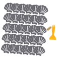 thumbnail image 1 of 30 piezas de pegatinas antideslizantes con concha de , cinta adhesiva pa escaleras gris Sharpla Pegatinas de bañera, 1 of 8