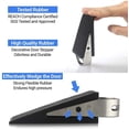 thumbnail image 2 of Sturdy Black Wedge Door Stopper - Firmly Holds Doors in Place - Rubber and Stainless Steel - 6-Piece Set, 2 of 5