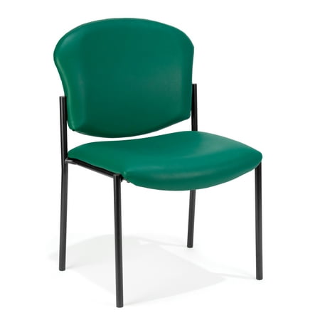 Lesro Belmont Guest Chair - OFM Manor Series Armless Guest and Reception Chair, Anti-Microbial/Anti-Bacterial Vinyl, in Teal (408-VAM-602)