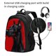 thumbnail image 2 of Balery Black Dog Red Background Mochila con carga USB para hombre y mujer - Mochila impermeable y antirrobo para laptop con puerto USB para viajes, trabajo, 2 of 7