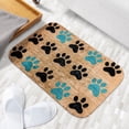 thumbnail image 6 of 1pc Pet Paw Print Mat Absorbent Non-Slip Bathroom Thickened Flannel Rug Decor,Soft,Quick Drying,Suitable For Indoor/outdoor Use,Bathrooms,Bedrooms,Kitchens,Terrace,Laundry Rooms,16"x24", 6 of 9