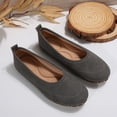thumbnail image 5 of Flats for Women Dress Shoes: Round Toe Suede Foldable Comfortable Casual Slip On Ballet Loafers for Driving Work 37, 5 of 9
