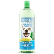 Fresh Breath by TropiClean Dog Oral Care with Water Additive For Digestive Support, 33.8 oz