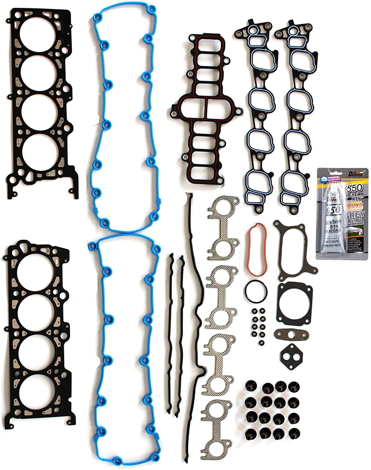 SCITOO Replacement for Head Gasket Set fit Ford F-150 2002-2003 4.6L VIN 6 Windsor Automotive Engine Head Gaskets Sets 