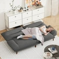 thumbnail image 5 of Furmax Futon with Five Angles Adjustable Armrests and Adjustable Backrest Futon Sofa Couch for Small Spaces Living Room Office,Gray, 5 of 7