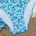 thumbnail image 7 of Baby Girl Swimsuit Kids Girls 3 Piece Swimsuit Bathing Suit Floral Print Bikini Set with Cover Up Beach Skirt Bathing Suits for Girls Sky Blue 11 Years-12 Years, 7 of 7