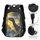thumbnail image 3 of Balery Sunshine Jungle Dinosaur Mochila con carga USB para hombre y mujer - Mochila impermeable y antirrobo para laptop con puerto USB para viajes, trabajo, 3 of 7