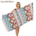 thumbnail image 2 of Microfiber beach towel, 80*160cm towels, quick drying, lightweight, for traveling, camping towel, beach towel, for fitness, travel, sports, hiking, outdoor, sauna, yoga - style3, 2 of 5
