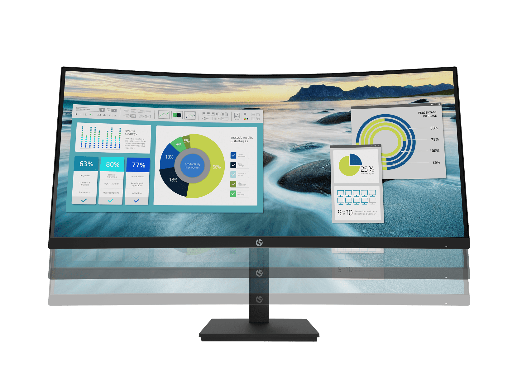 HP P34hc G4 WQHD USB-C Curved Monitor 34" WQHD (3440 x 1440) 48-100 Hz