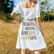 thumbnail image 5 of Las mejores frases de emprendedor: Vive con sencillez. Sueña en grande. Sé agradecido. Da amor. Ríe mucho. Vestido de manga corta para mujer., 5 of 7